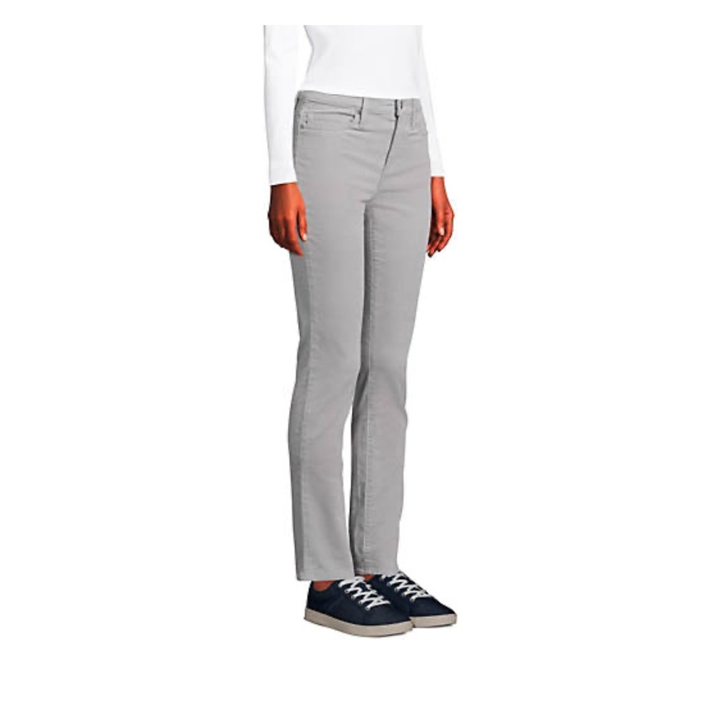 Petite Land’s End straight leg corduroy pants size 2P/28 ultimate grey